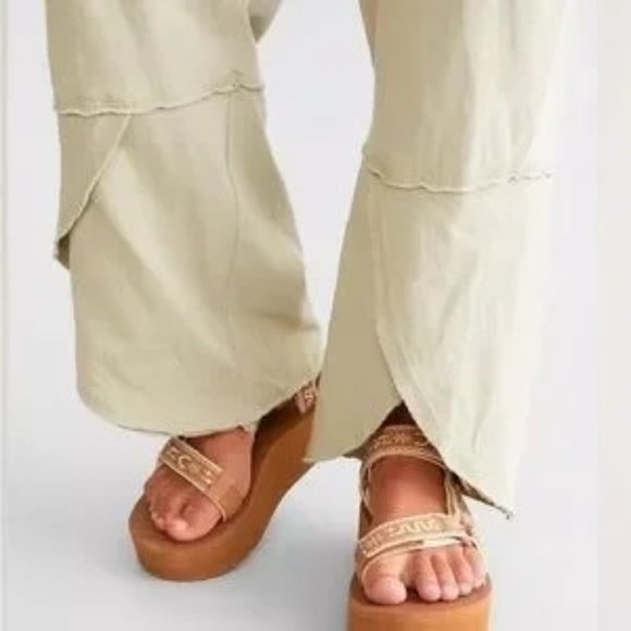 Intimately Free People Women's Cotton Good Side Jumpsuit Boho Green Size XS - Picture 4 of 14